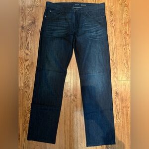 7 For All Mankind Men's Deep Indigo Straight Slimmy Jeans